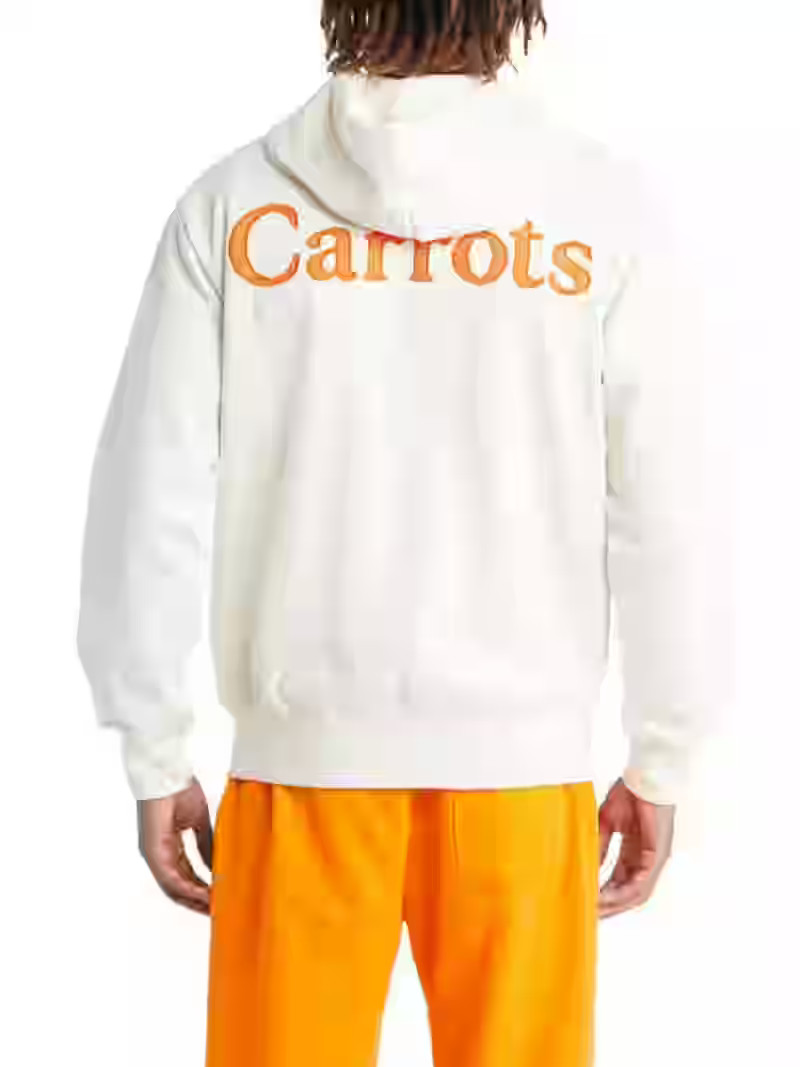 Carrots By Anwar Carrots Men's Wordmark Embroidered Full Zip Hoodie Sweatshirt (XX-Large, Cream) | Walmart (US)