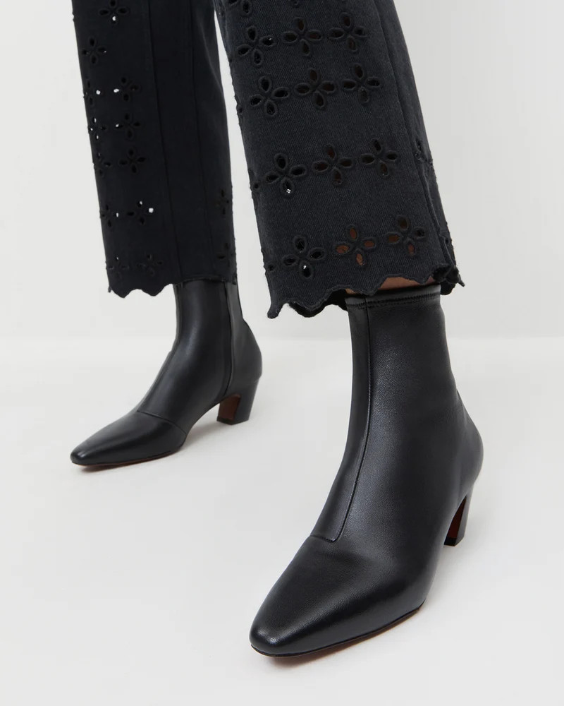 Doria Black Leather Ankle Boot | Loeffler Randall