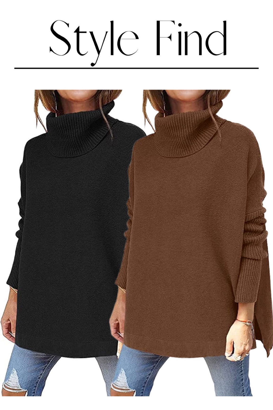 Amazon fashion style find women’s turtleneck oversize sweater fall fashion fall find small clothes casual school drop off outfit ideas casual style￼

#LTKunder100 #LTKSeasonal #LTKunder50