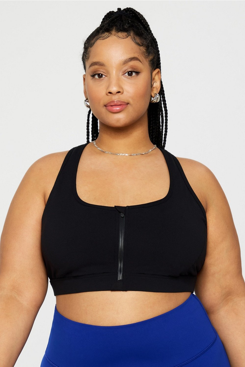 Essential Front Zip Medium Impact Sports Bra | Fabletics