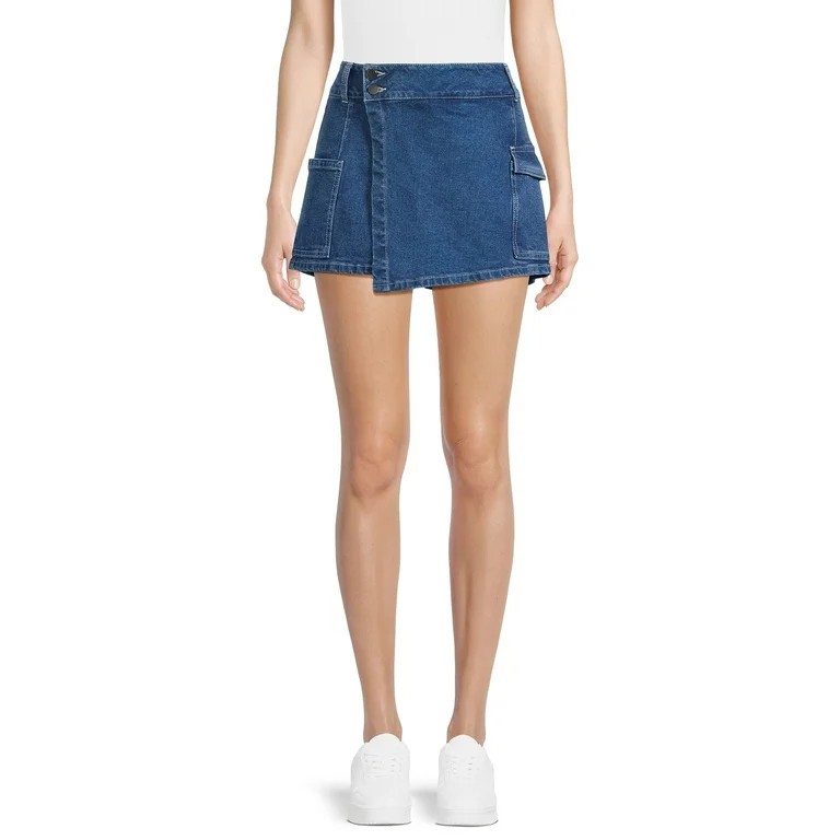 No Boundaries Juniors Cargo Wrap Skort | Walmart (US)