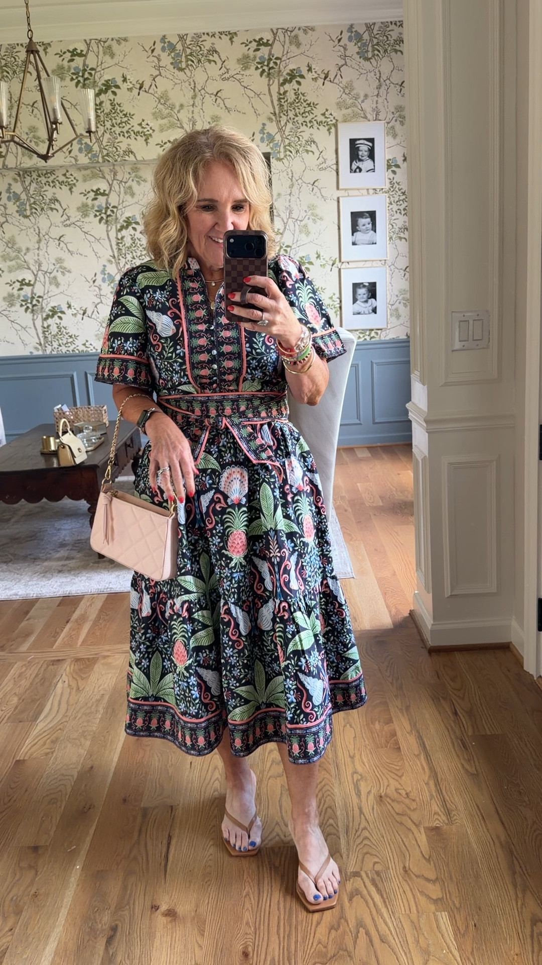 Dress size medium petite 
Available in a similar pattern in the regular size
Purse is a beautiful pink quilted leather and is on sale
I’ll link a few few pair pairs of shoes that work great both of these for Anthropologie and a few other others
20% off my bracelet stack with code NANETTE20
20% off my necklaces and earrings with code TAKE20

Bridal shower, baby shower, wedding guest spring dress summer dress

#LTKOver40 #LTKPetite #LTKWedding