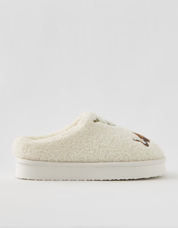 Aerie Sherpa Scuff Slippers | Aerie
