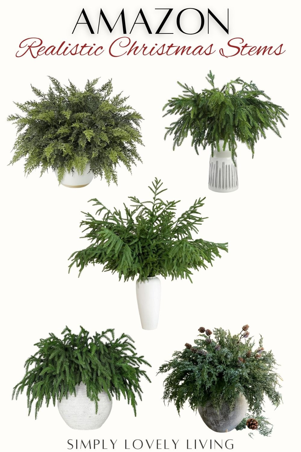 Amazon Christmas stems. Realistic Christmas stems. Norfolk pine stems. Cedar stems. #Christmas #LTKfind

#LTKHoliday #LTKHome #LTKSeasonal