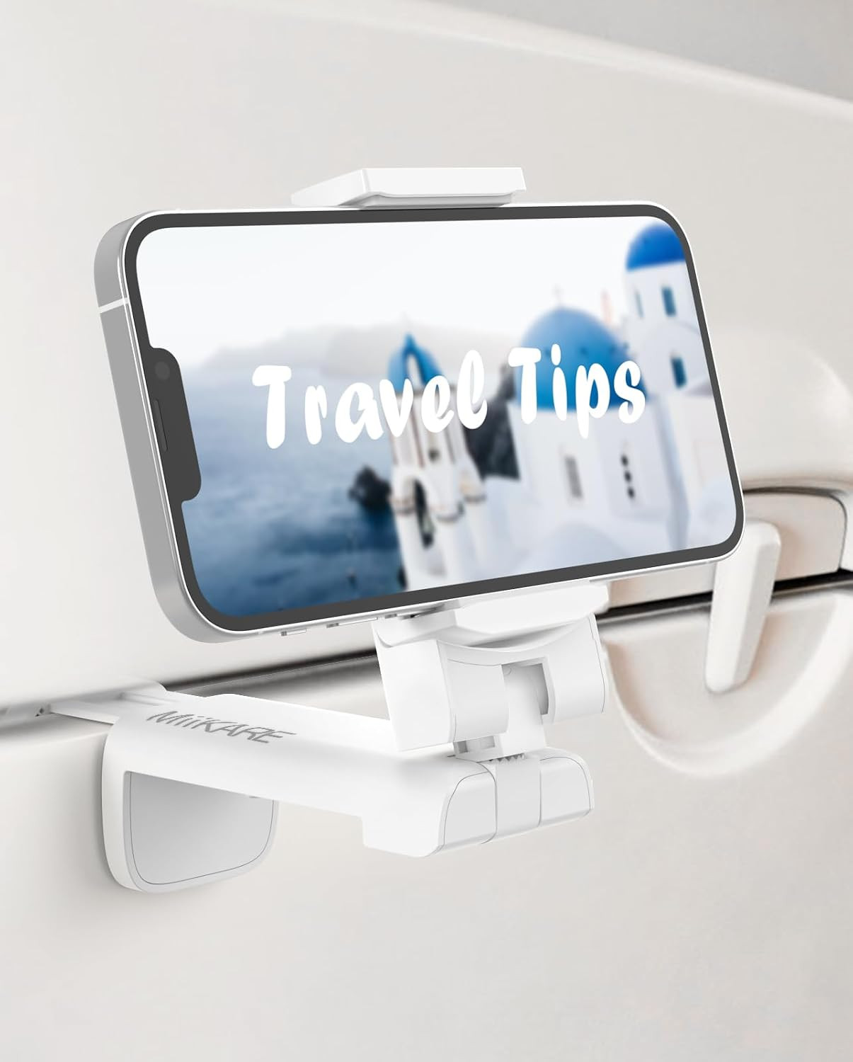 MiiKARE Airplane Phone Holder Mount, Plane Travel Essentials, White | Amazon (US)