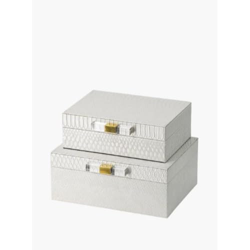 White Snakeskin Pattern Boxes | Amazon (US)