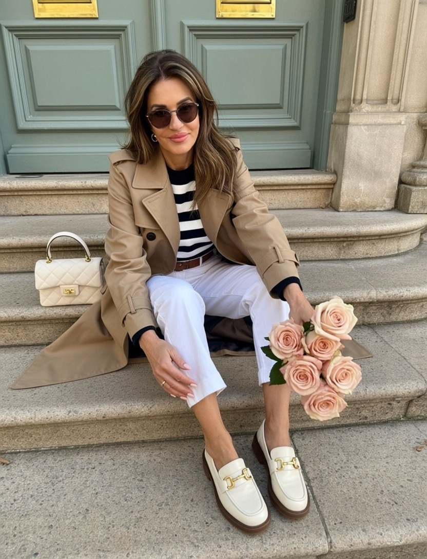 Trench coat season is here and I’m living for it 🤎

Styled my classic trench with a striped tee, white pants, and loafers for an effortlessly polished look. The quilted bag adds the perfect finishing touch. This combo works for everything from coffee dates to city strolls.

Shop the look below! 👇

#LTKstyletip #trenchcoat #fallstyle #classicstyle #loafers

#LTKdayinmylife #LTKmorningroutine