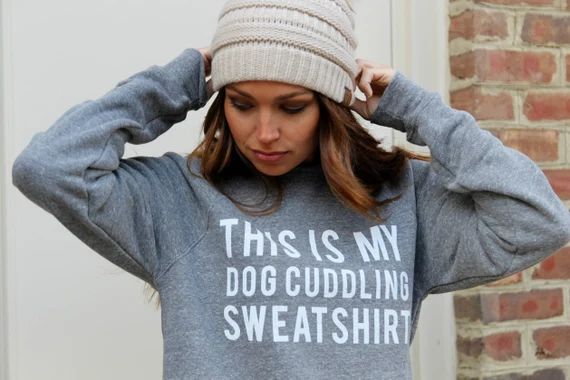 This is My Dog Cuddling Sweatshirt Fleece Pullover Super Soft - Etsy | Etsy (US)