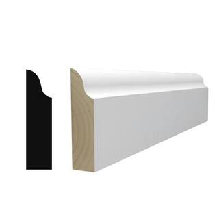 RMC 916 3/8 in. D x 1-3/8 in. W x 85 in. L Primed Finger-Joined Pine Doorstop Molding 1-Pieces 7 ... | The Home Depot