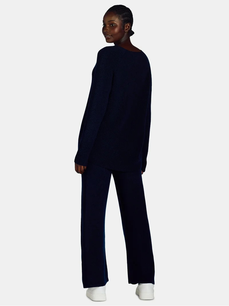 Time and Tru Woman's Long Sleeve Sweater and Pants Set, 2-Piece, Sizes XS-XXXL | Walmart (US)