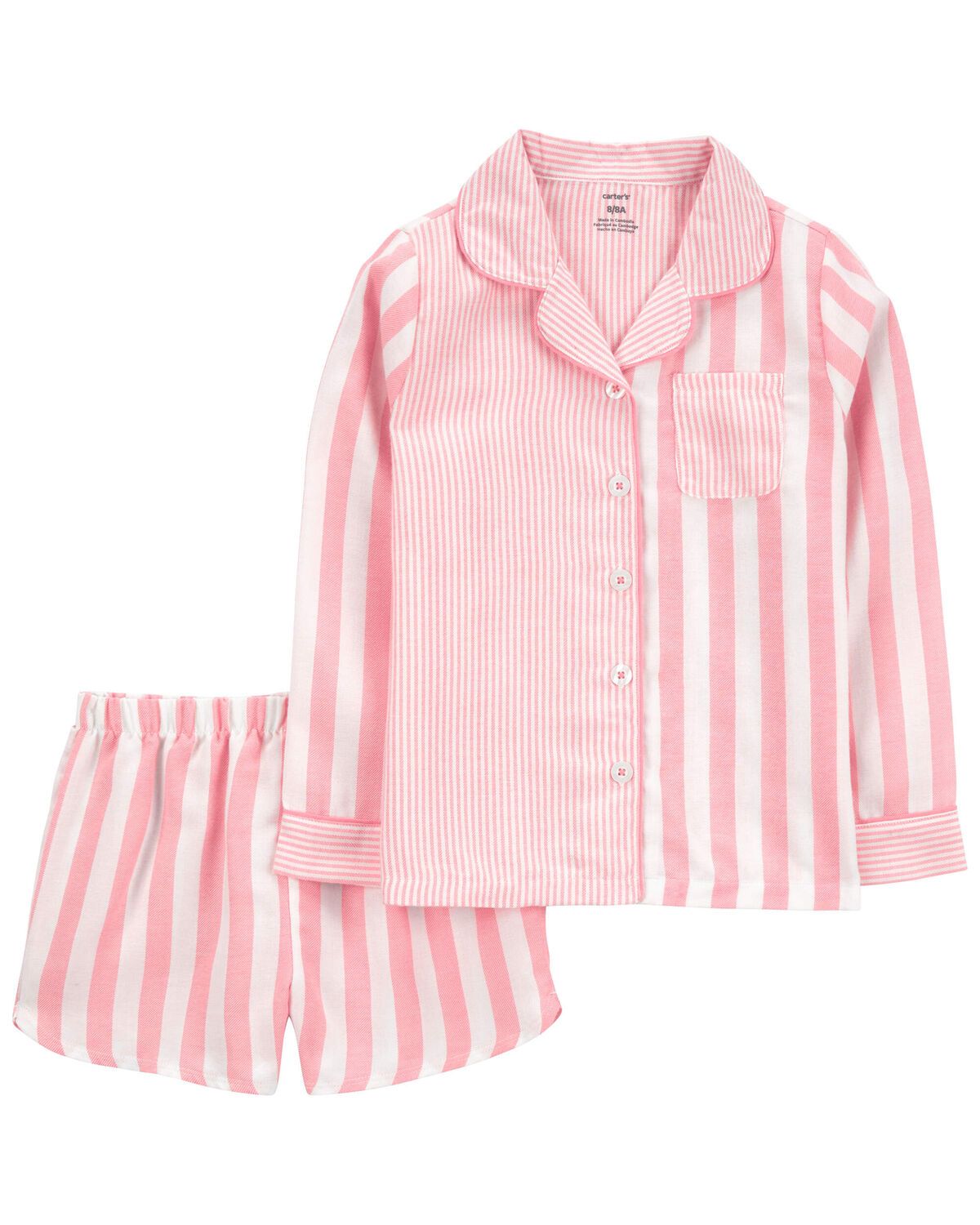 Kid 2-Piece Striped Woven Coat-Style Pajamas | Carter's