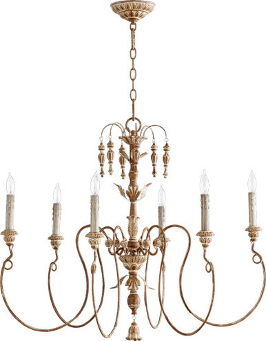 Salento Chandelier, 6-Light, French Umber, 32"W (6006-6-94 KA4P) | Lighting Reimagined