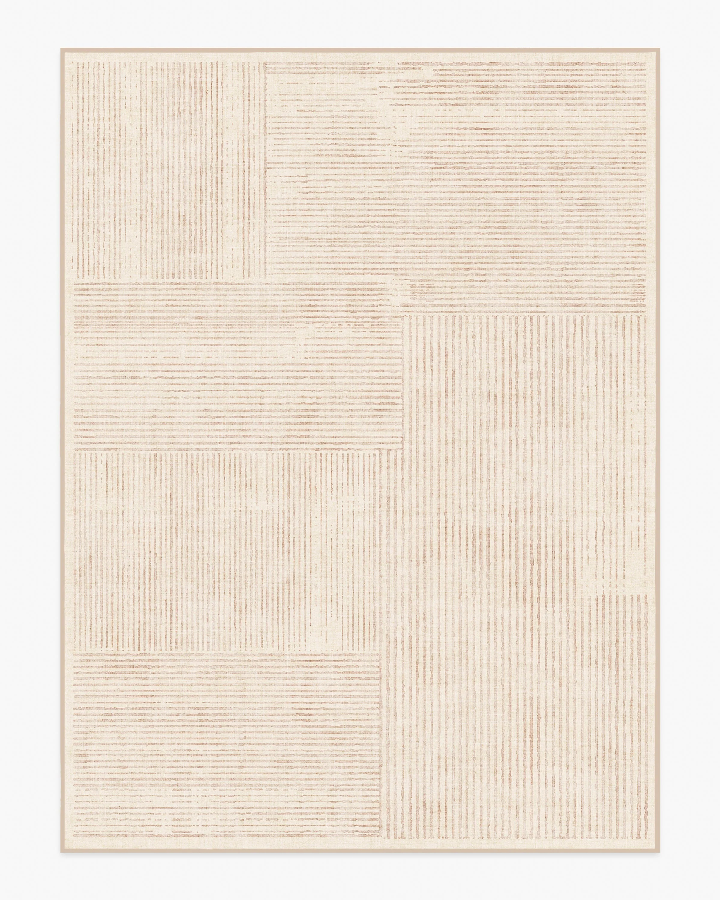 Linear Oasis Neutral Flatwoven Rug | Ruggable