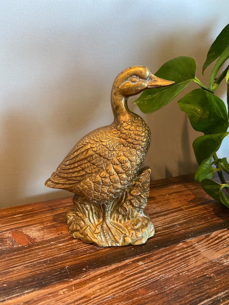 Vintage Brass Duck Door Stop Paperweight Detailed Lodge - Etsy | Etsy (US)