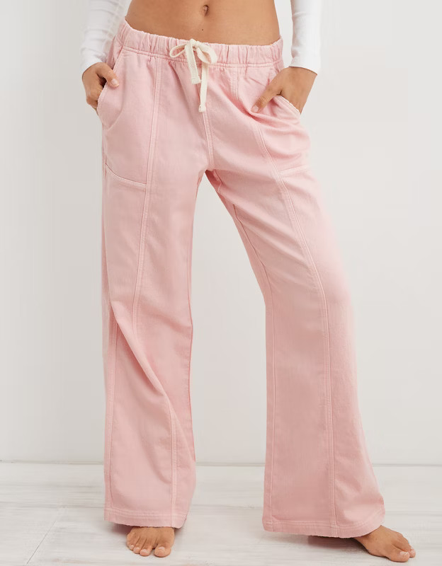 Aerie Me-Day Tie Waist Pant | Aerie