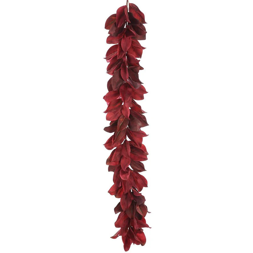 Burgundy Magnolia Leaf Garland | Gatehouse No.1