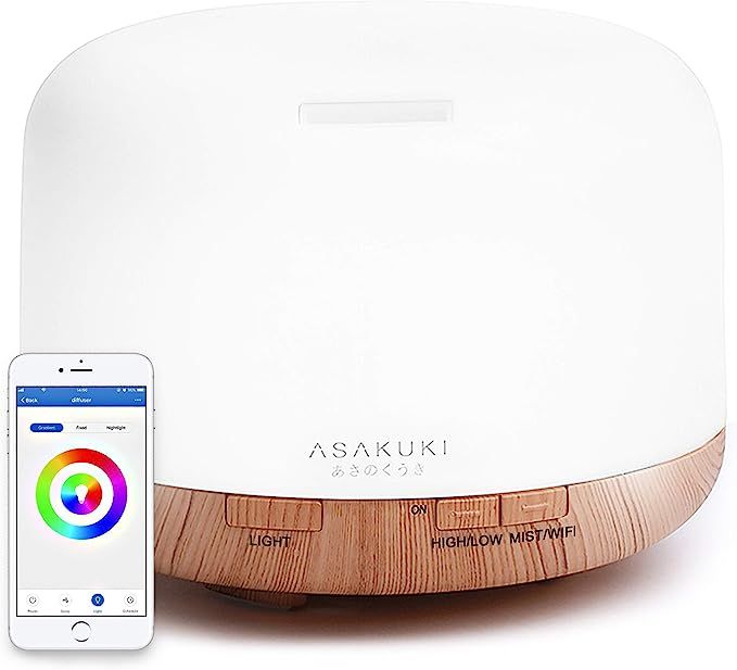 ASAKUKI Smart Wi-Fi Essential Oil Diffuser, App Control Compatible with Alexa, 2020 UPGRADE Desig... | Amazon (US)