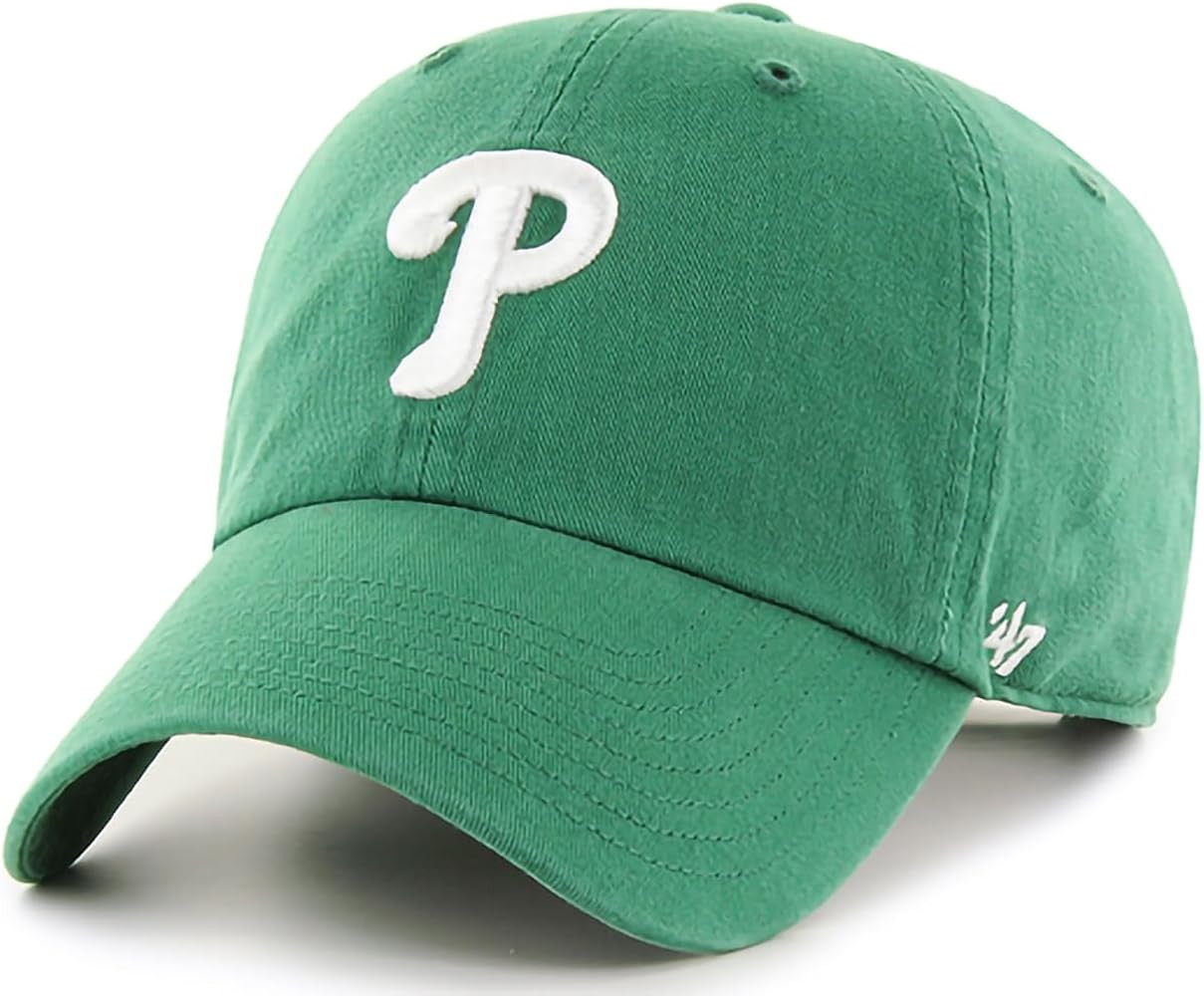 '47 MLB Kelly Green Primary Logo Clean Up Adjustable Strap Hat Cap, Adult One Size Fits All | Amazon (US)