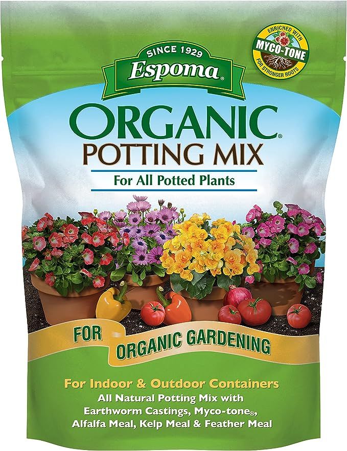 Espoma Organic Potting Soil Mix - All Natural Potting Mix For All Indoor & Outdoor Containers Inc... | Amazon (US)
