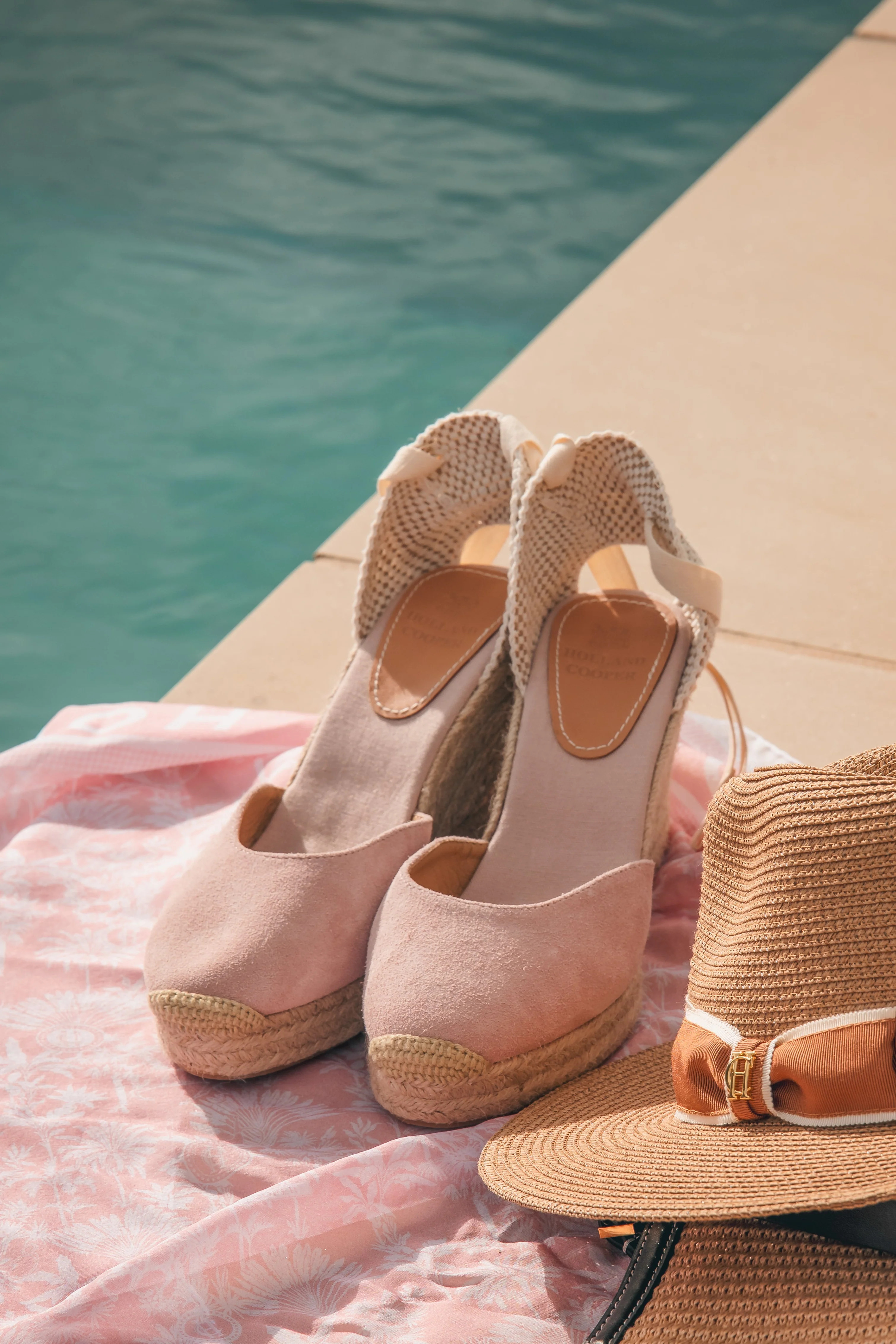 Seville Wedge Espadrille (Blush Pink) | Holland Cooper
