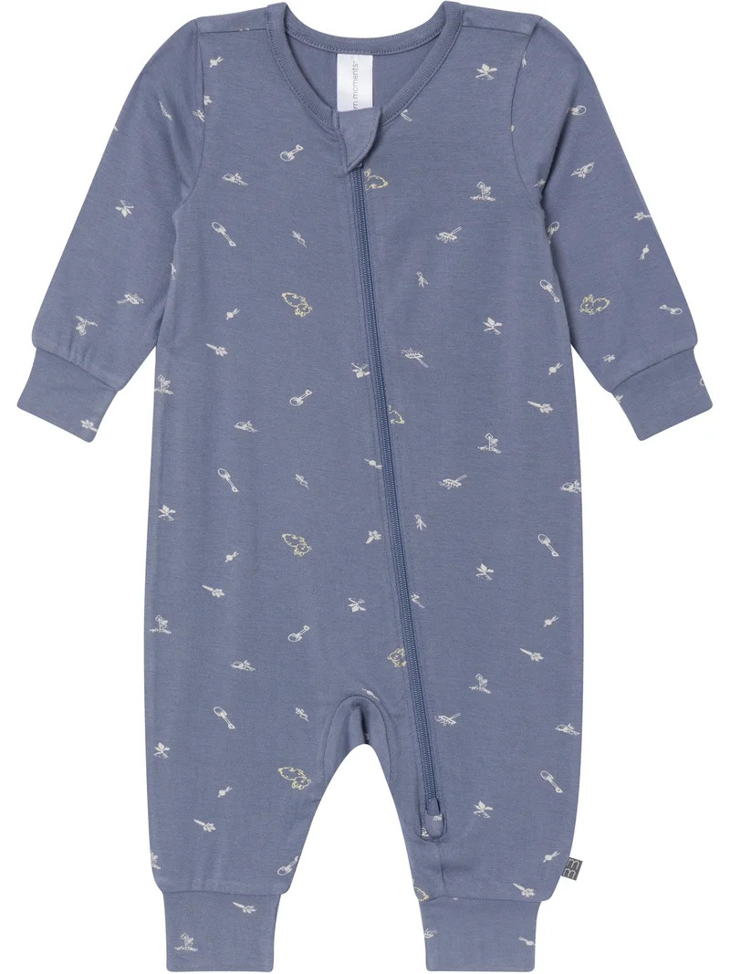 Modern Moments by Gerber Baby Neutral Super Soft Viscose Two-Way Zip Coverall, Sizes Newborn - 24... | Walmart (US)