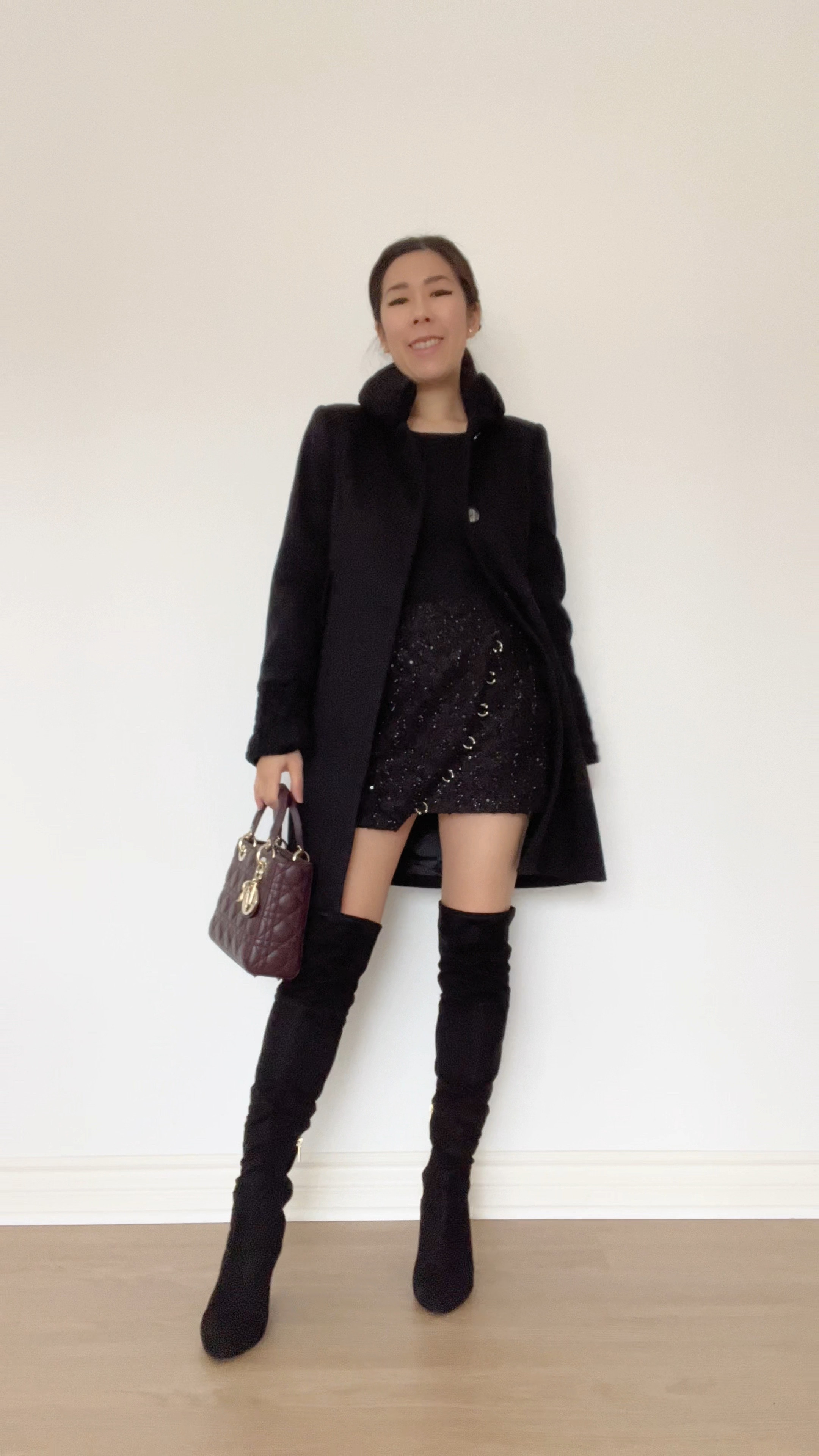 A dark hued outfit with some of my favorite pieces! This was actually my mom’s coat from back in the day and I took it out from storage to show it some love. I layered it on top of a black base including my over the knee suede boots. To add a bit of variety, I carried my amaranth Lady Dior bag. 

#oldmoney #allblackoutfit #tweedskirt #otkboots #overthekneeboots #ladydior 

#LTKMostLoved #LTKPetite #LTKSeasonal