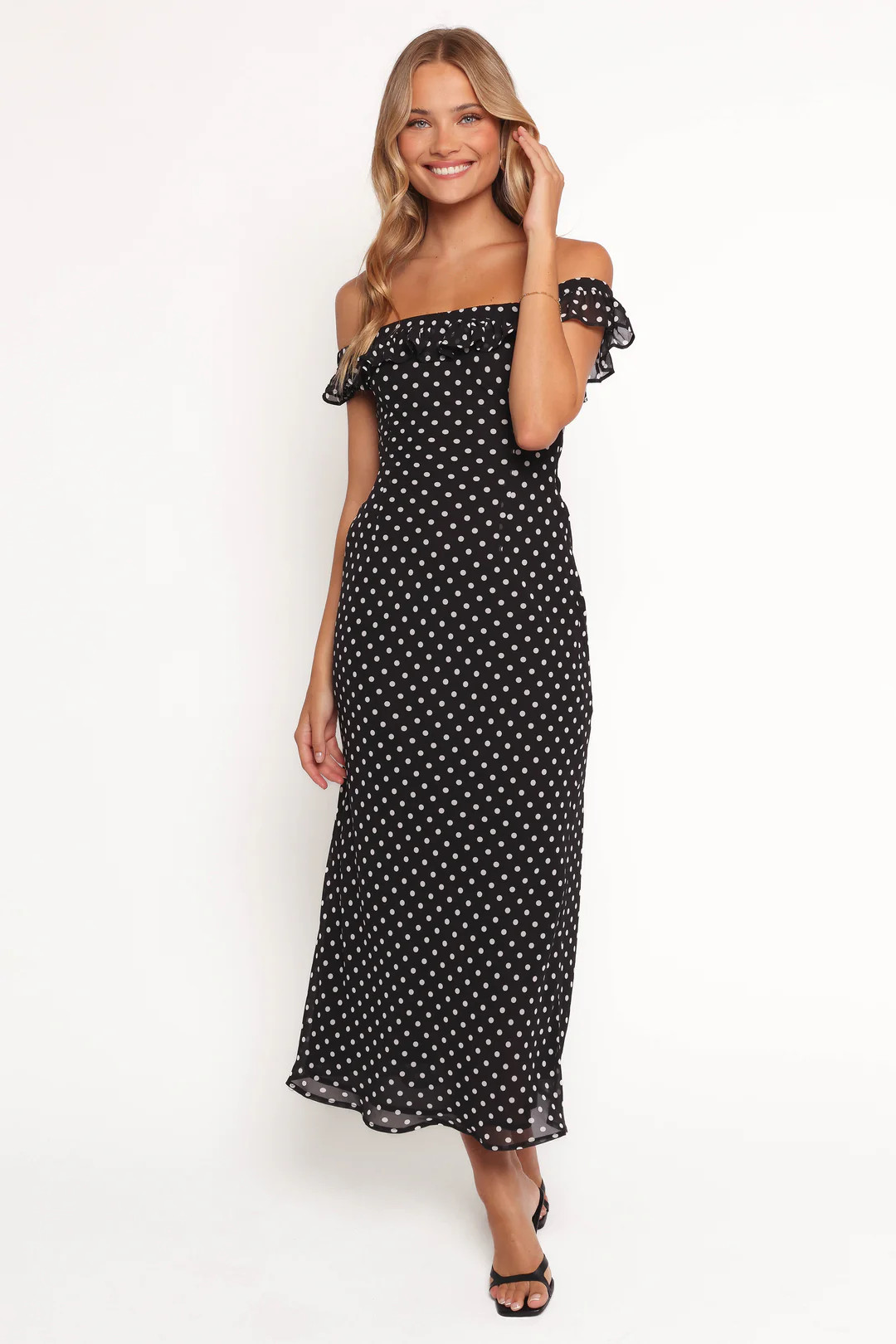 Layana Midi Dress - Black/White | Petal & Pup (US)