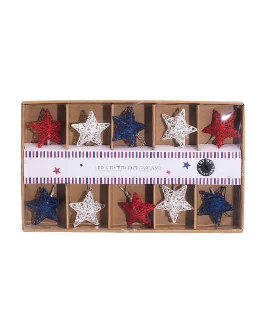 10ft Patriotic Stars Led Lighted Garland | TJ Maxx