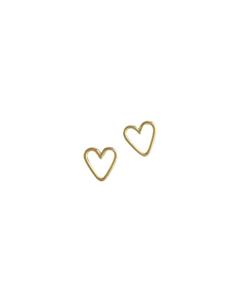 pre order: stud collection: golden heart stud | Nicola Bathie Jewelry