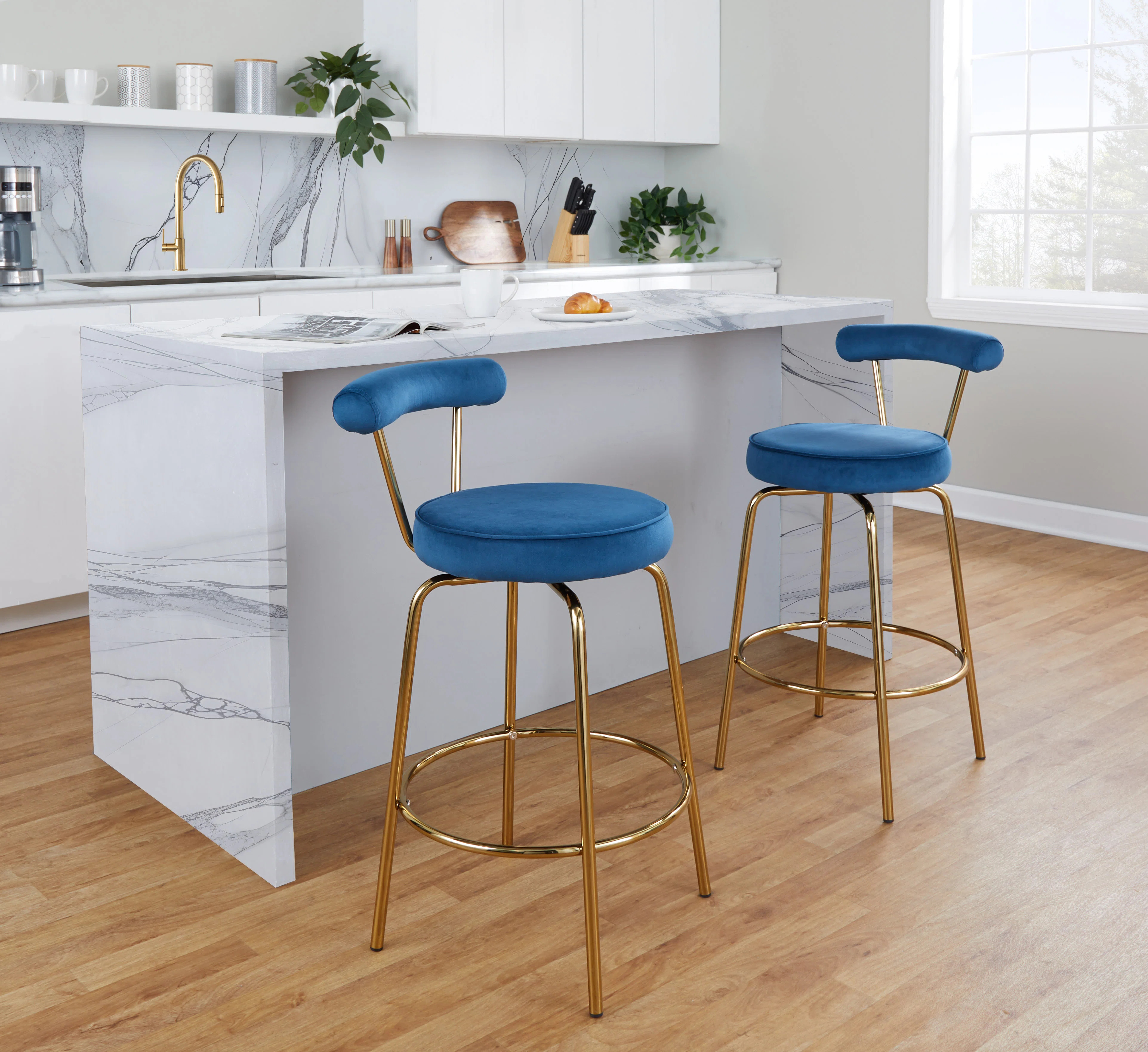 Etta Avenue™ Kayson Swivel 25.5" Counter Stool & Reviews - Wayfair Canada | Wayfair North America