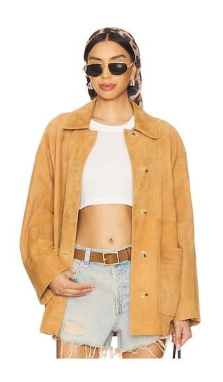 x We The Free Annalise Suede Jacket in Chestnut | Revolve Clothing (Global)