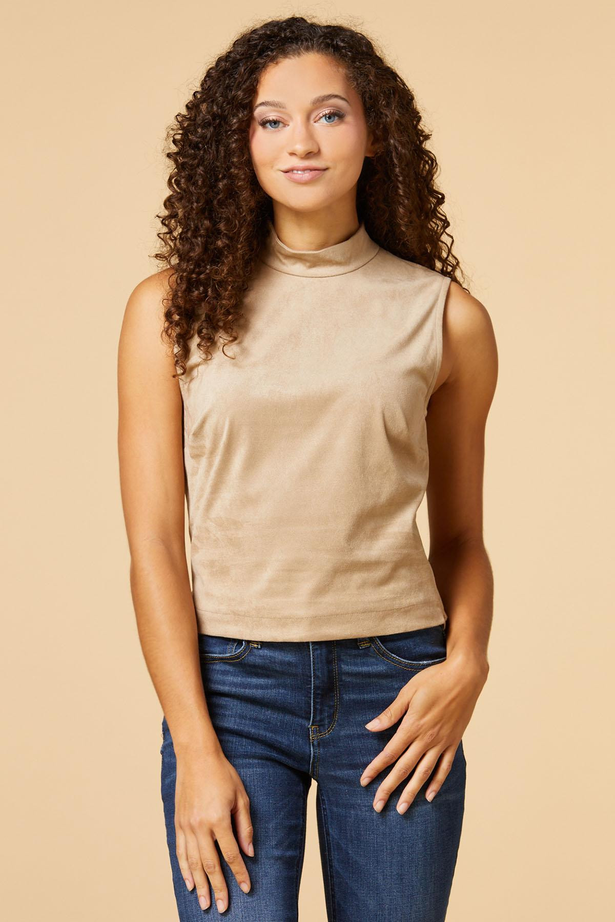 throwing suede tank | Versona