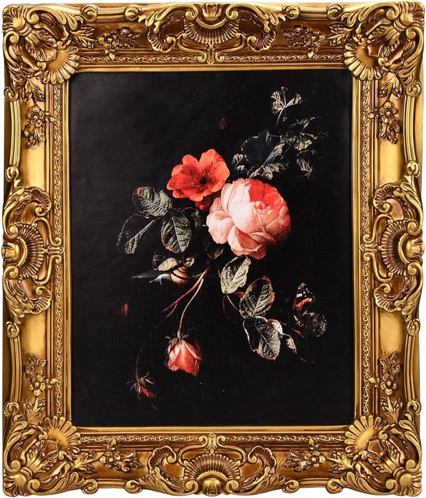 24x36 Inch Gold Vintage Baroque Picture Frame - Antique Ornate with Acrylic Glass, Horizontal/Ver... | Amazon (US)