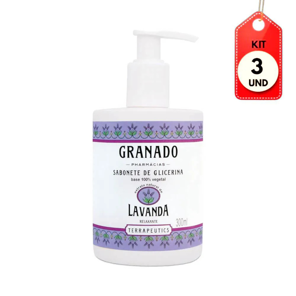 Kit C/03 Granado Terapeutics Sabonete Líquido Glicerina Lavanda 300Ml | DrogaRaia (BR)