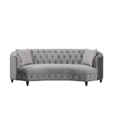 Blasingame Curved Sofa Orren Ellis Upholstery: Gray | Wayfair North America