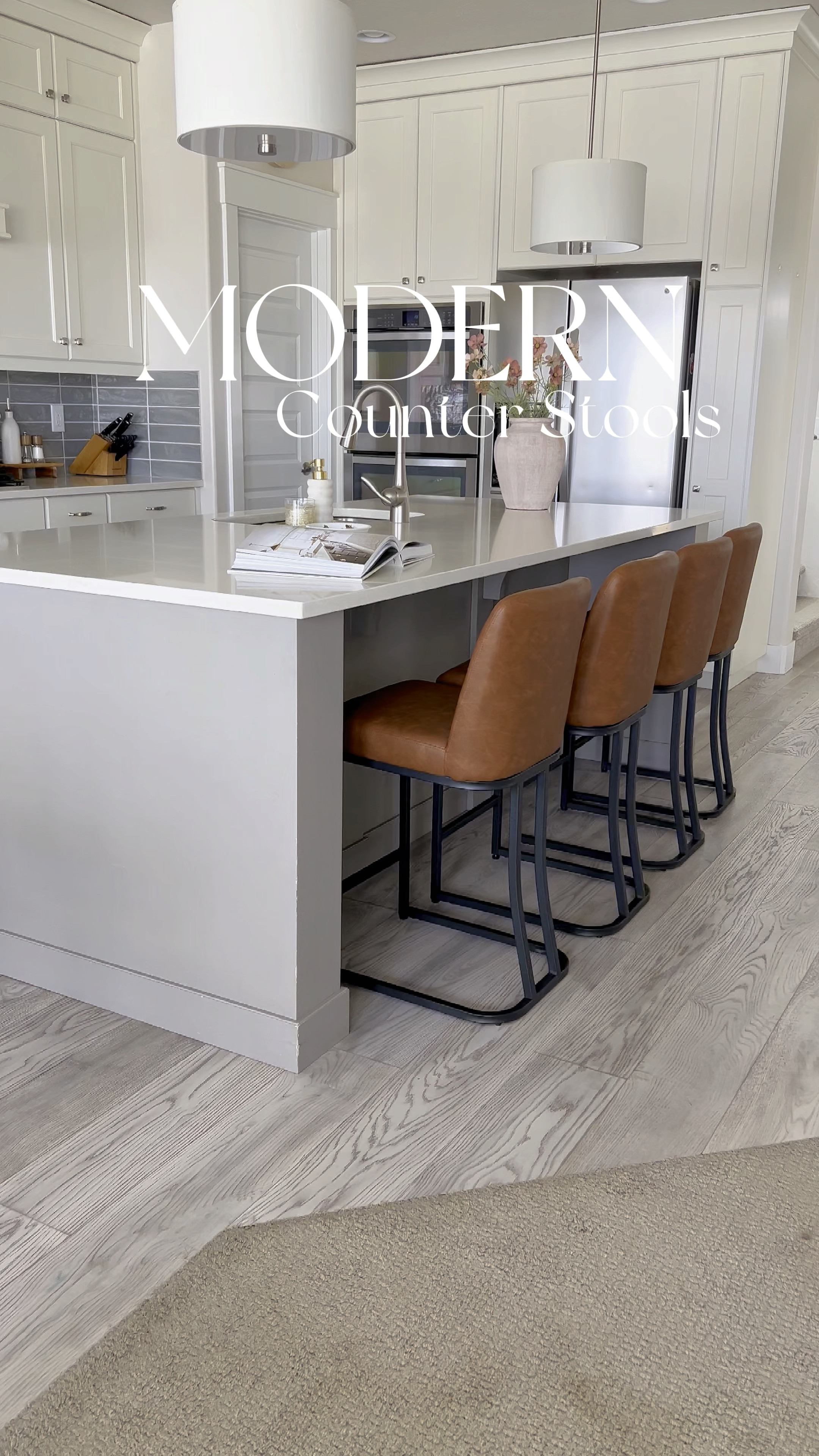 Modern Counter stools . 

#LTKVideo #LTKhome #LTKsalealert