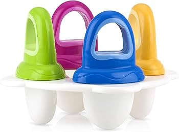 Nuby Garden Fresh Fruitsicle Frozen Pop Tray,Multicolored 1set 4 handle | Amazon (US)