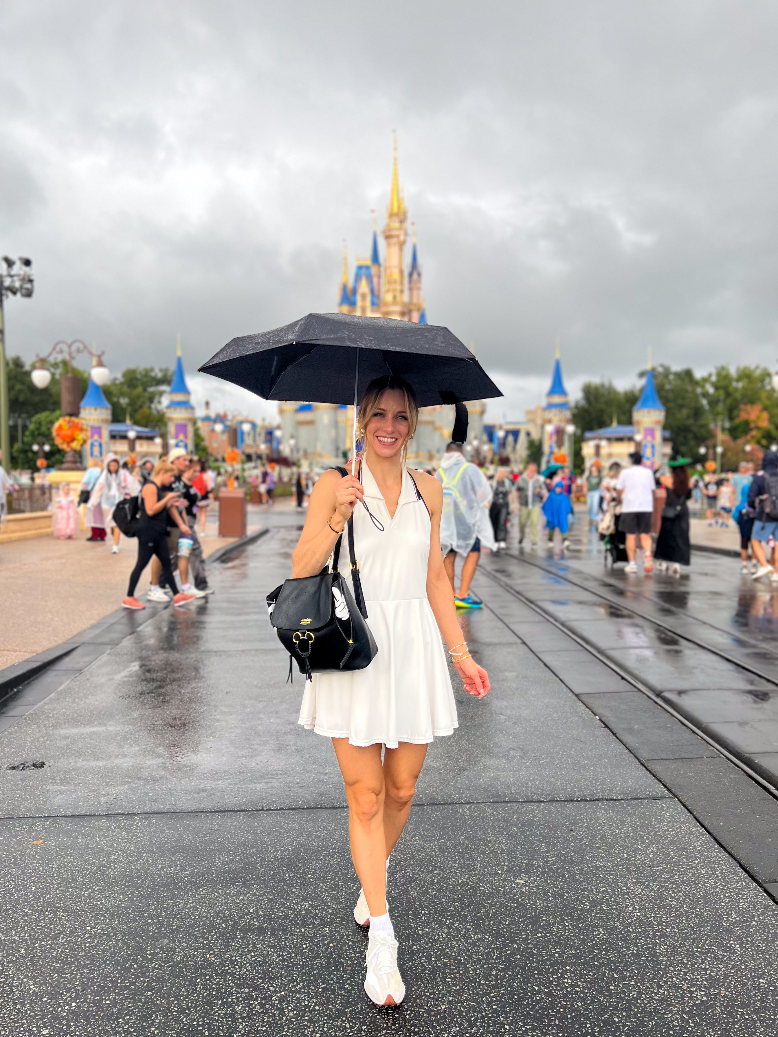 Rainy days call for the cutest outfits! This tennis dress and sneakers combo is perfect for staying stylish even when it's wet. You never know about those afternoon rain showers in Florida, so it makes for the perfect Disney outfit. 
>>>I'm in a small in the dress. New Balance sneakers fit TTS.
Grab your essentials and stay comfortable. 

 

 #LTKootd #LTKSeasonal #LTKOver40