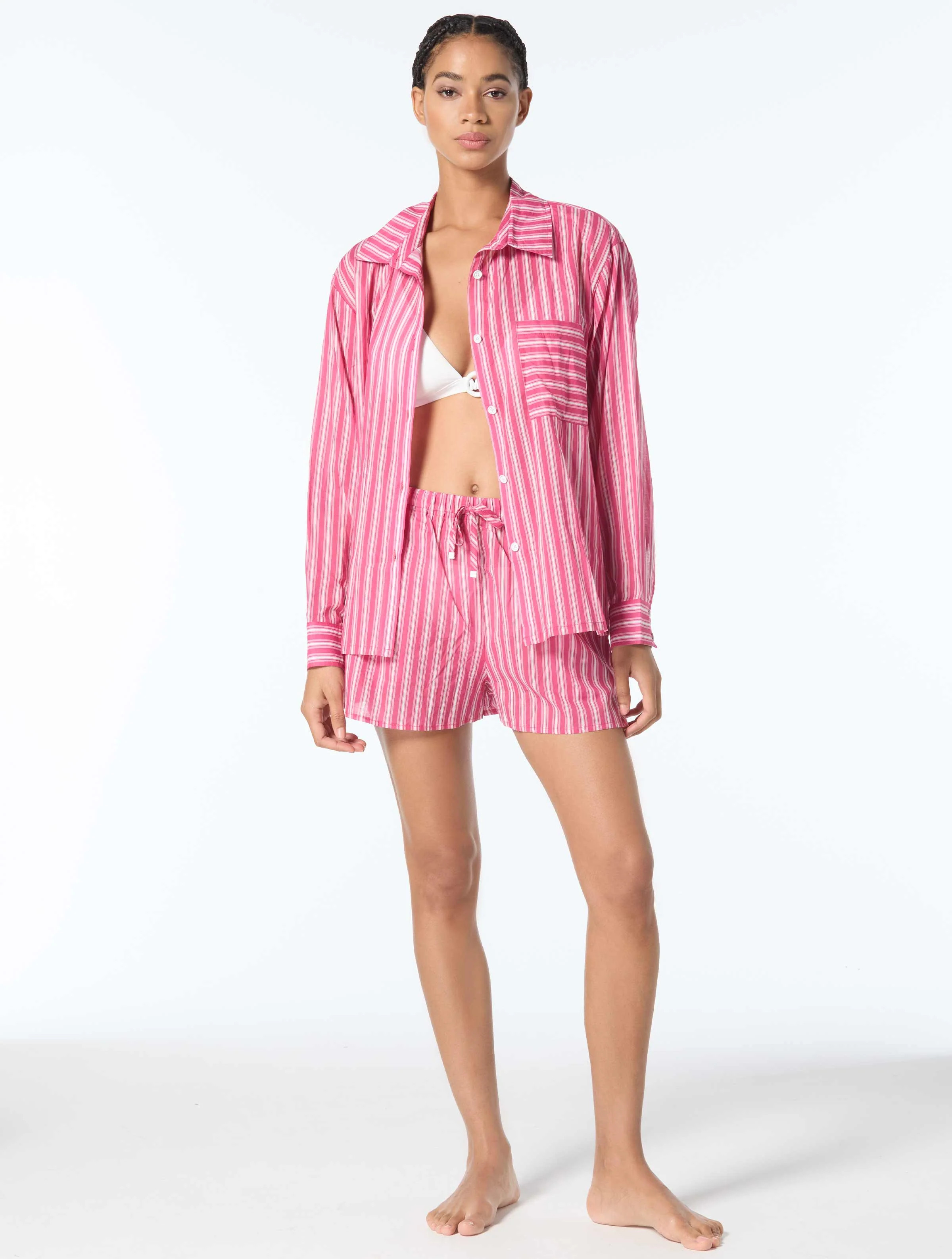Michael Kors Cover Up Shirt - Marina Stripe | Beach2Ocean