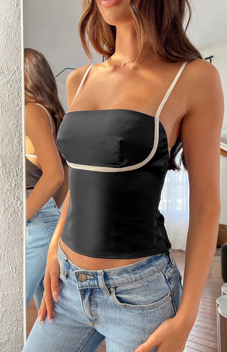 Tamra Black Low Back Top | Beginning Boutique (AU)