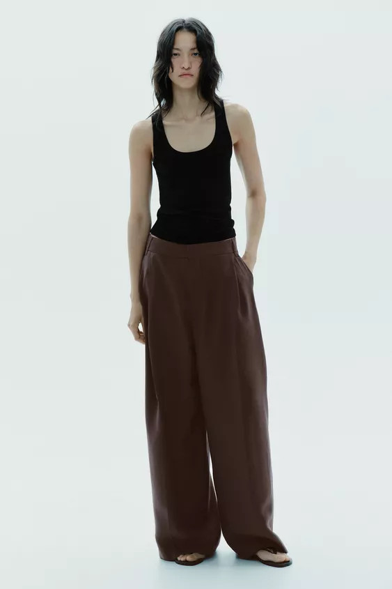 DOUBLE PLEAT FLAP PANTS | Zara US