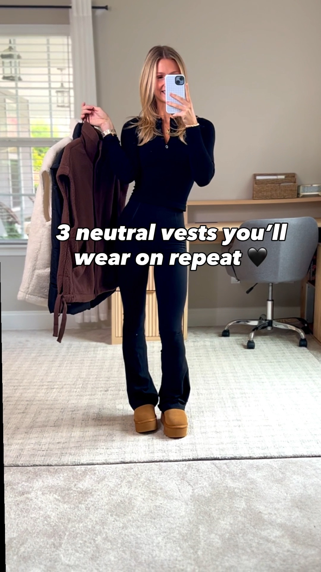 3 neutral vests from Amazon you’ll wear on repeat 🤎 these are the perfect cozy layers for fall + winter! 

Black puffer- small 
Fuzzy Sherpa -medium (color is apricot)
Brown fleece- medium 


(Affiliate links used) 
#ad #neutralstyle #amazonfinds #amazonfashion #falloutfitinspo #neutraloutfits #amazonfashionfinds #vestoutfits

#LTKFindsUnder50 #LTKSeasonal #LTKStyleTip