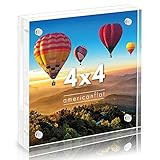 Americanflat 4x4 Acrylic Picture Frame - Scratch Resistant with Magnetic Corners & Freestanding for  | Amazon (US)