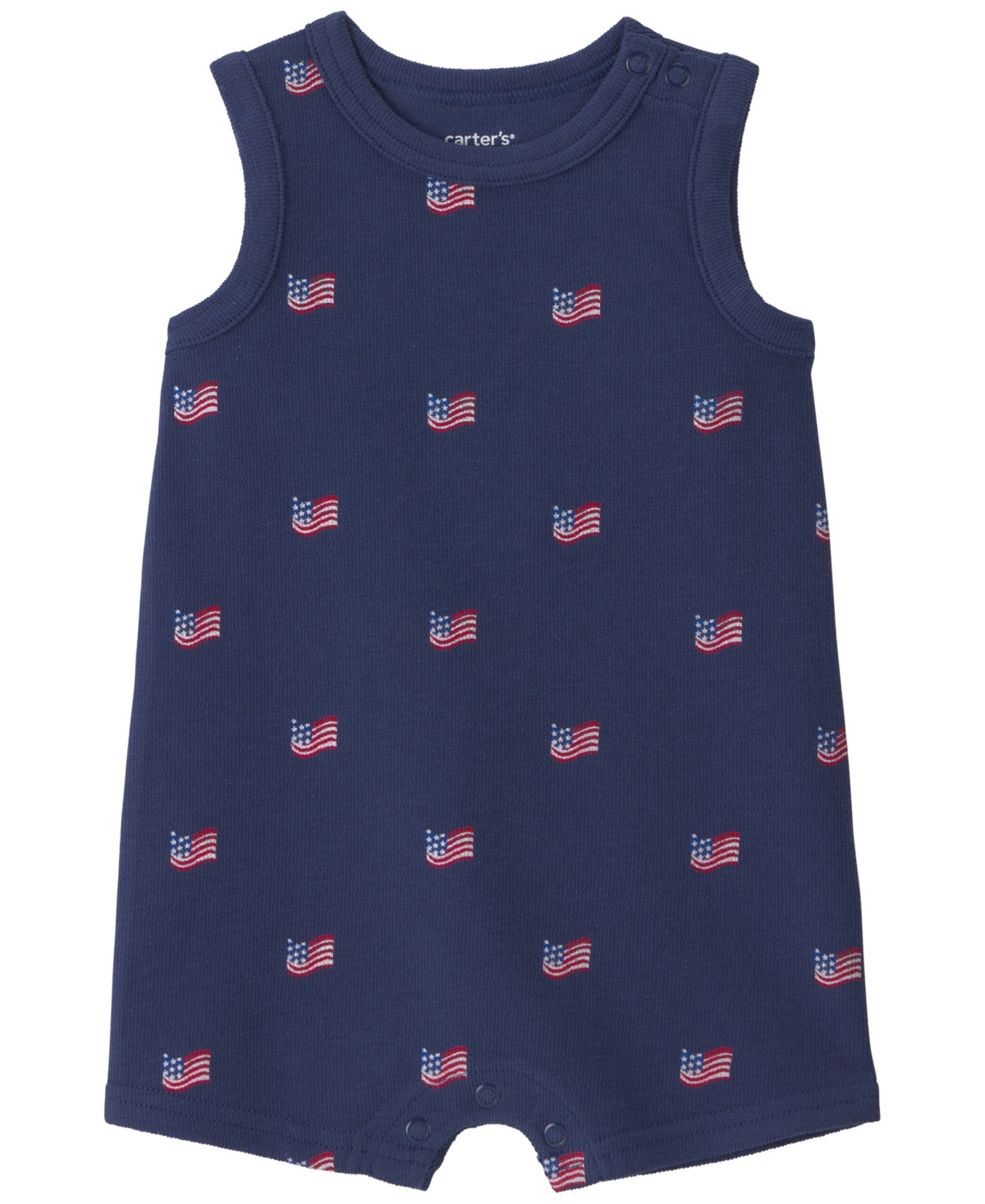 Cater's Baby Boys' American Flag Sleeveless Romper - Blue | Macy's