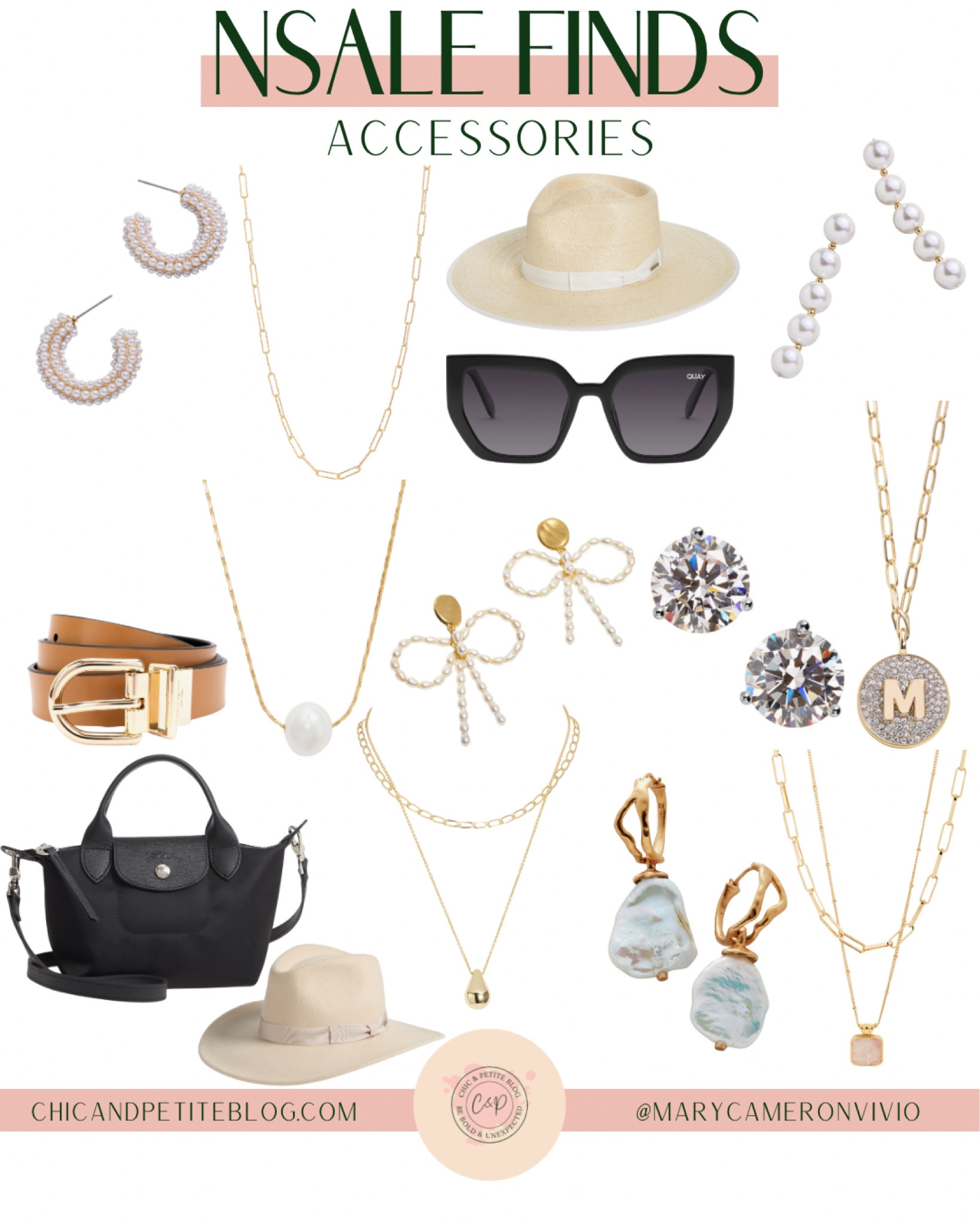 Nordstrom Anniversary Sale Must Have Accessories || NSALE is the best place to buy investment pieces you’ll wear and love in the upcoming months! I stock up on basics that I know I’ll wear for years. Early Access starts on TODAY Tuesday July 9th! (Below are all the dates ⬇️)

You can now add items from the NSale to your wishlist in the Nordstrom app to quickly check out once the sale goes live! NSale start dates depending on cardmember:
- Today July 9th early access for Icons
- Tomorrow July 10th early access for Ambassadors
- Thursday July 11th early access for Influencers
- Monday July 15th opens to everyone


necklace // Longchamp // flat brim hat // sunglasses // Quay // Pearl jewelry // fake diamond studs // Nordstrom finds // Nordstrom fashion // NSale // dainty jewelry // gift guide for her // gift idea for her // dainty necklace // personalized necklace // ear cuff // tan belt // black bag // black purse // black handbag 

#LTKSummerSales #LTKSaleAlert #LTKxNSale