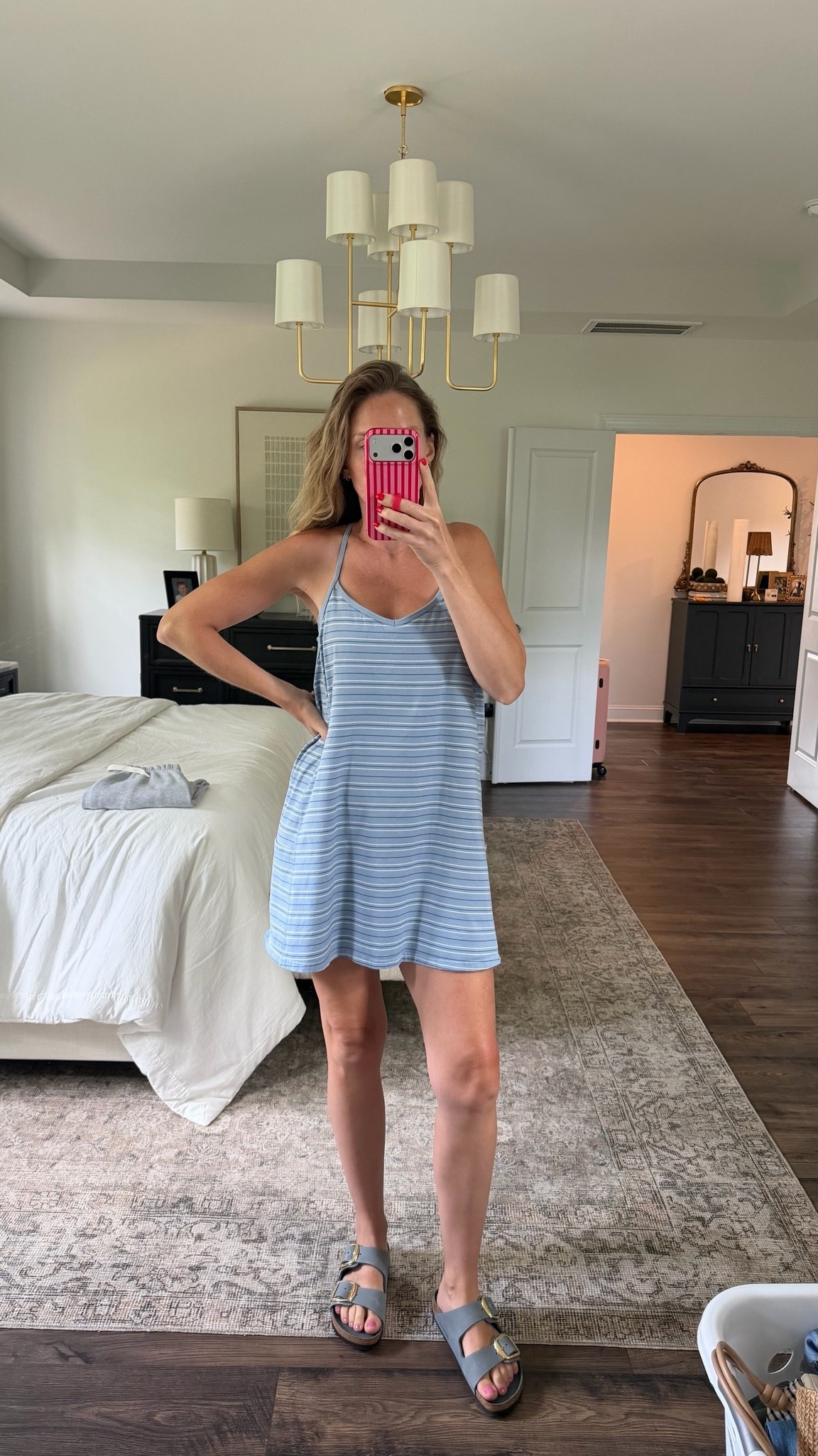 Love this dress with built in romper for an easy outfit (fits TTS)