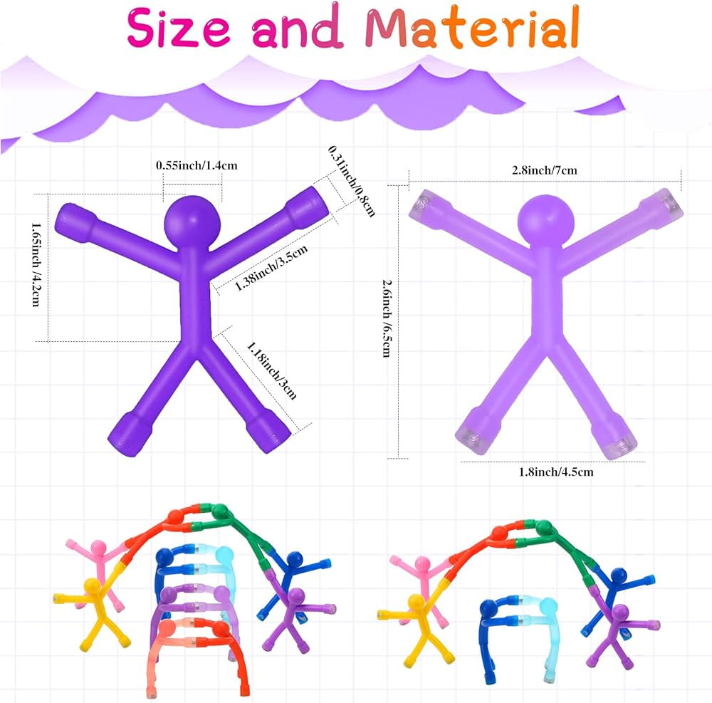 40 Pcs Magnet Mini Man Fridge Magnets Cute Rubber Men Refrigerator Magnet Set Colorful Flexible H... | Amazon (US)