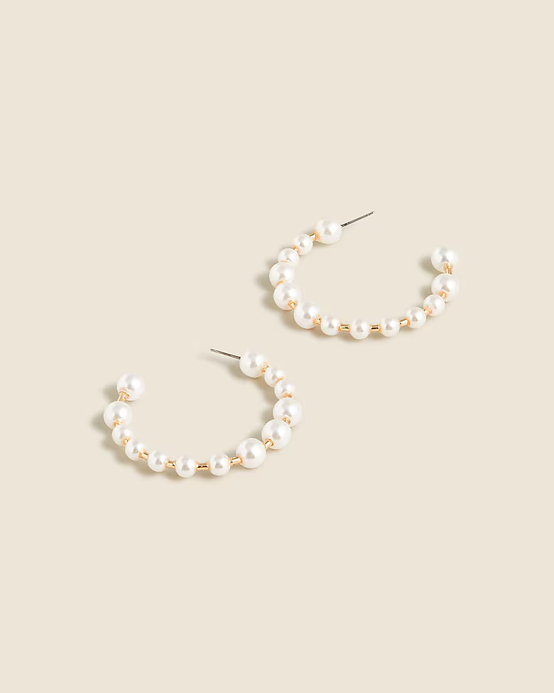 Bead hoop earrings | J. Crew US