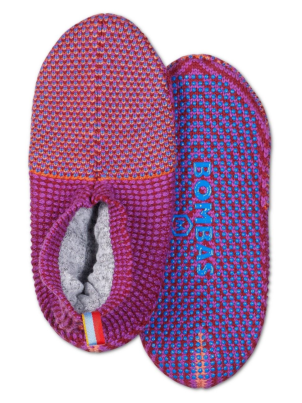 Women's Jacquard Knit Grip Slippers - Maroon Jewel Purple - Size XL | Saks Fifth Avenue