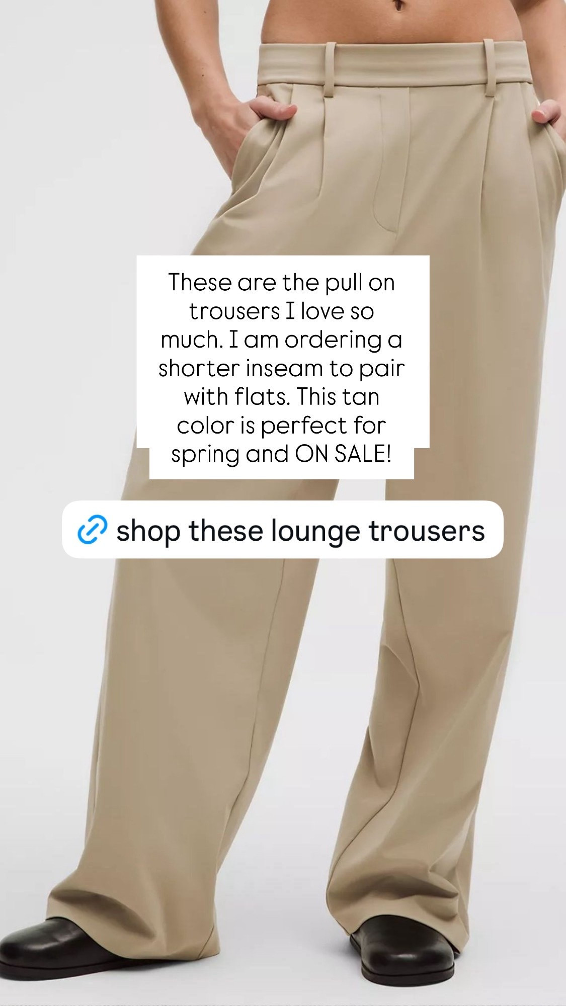 These are the pull on trousers I love so much. I am ordering a shorter inseam to pair with flats. This tan color is perfect for spring and ON SALE!

#LTKWorkwear #LTKSaleAlert #LTKTall